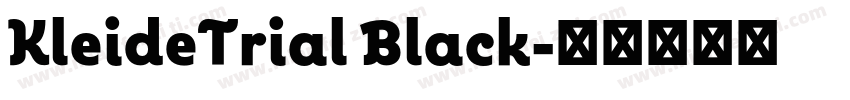 KleideTrial Black字体转换